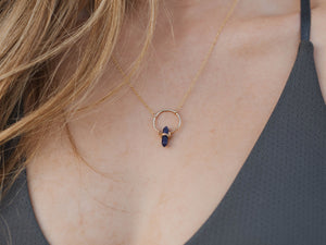 Crest Necklace - Aquamarine