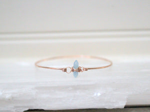 Crest Bracelet - Aquamarine