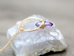 Crest Necklace - Amethyst