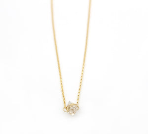 Herkimer Diamond Caged Necklace - As Seen On Law & Order SVU