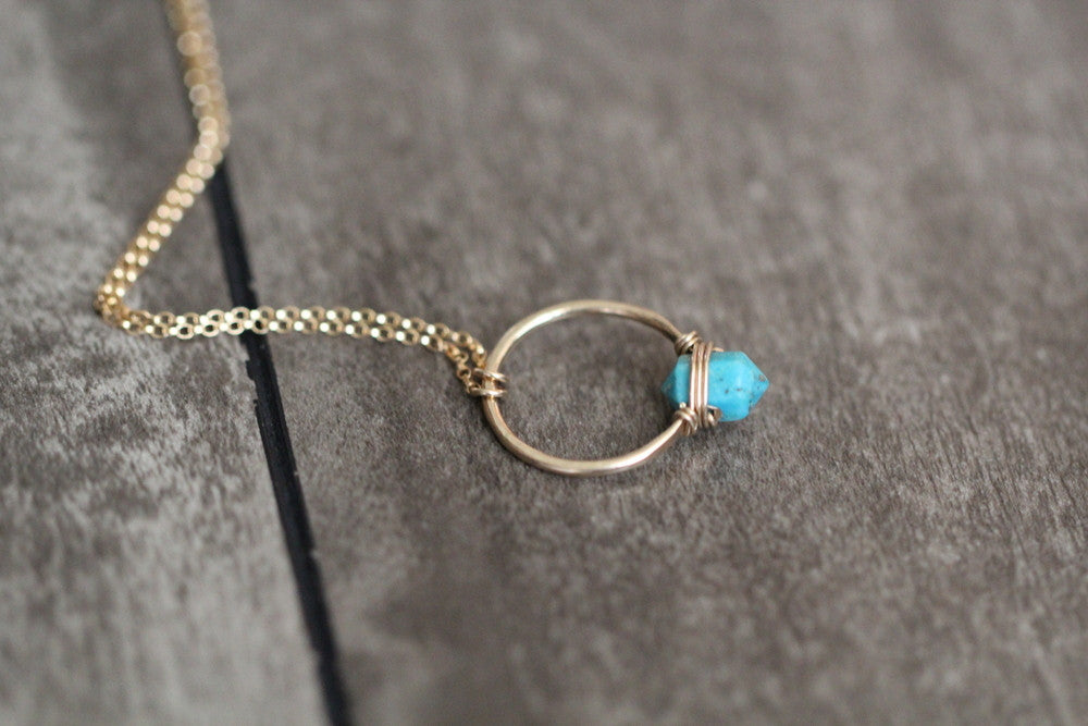 Caged Turquoise Necklace