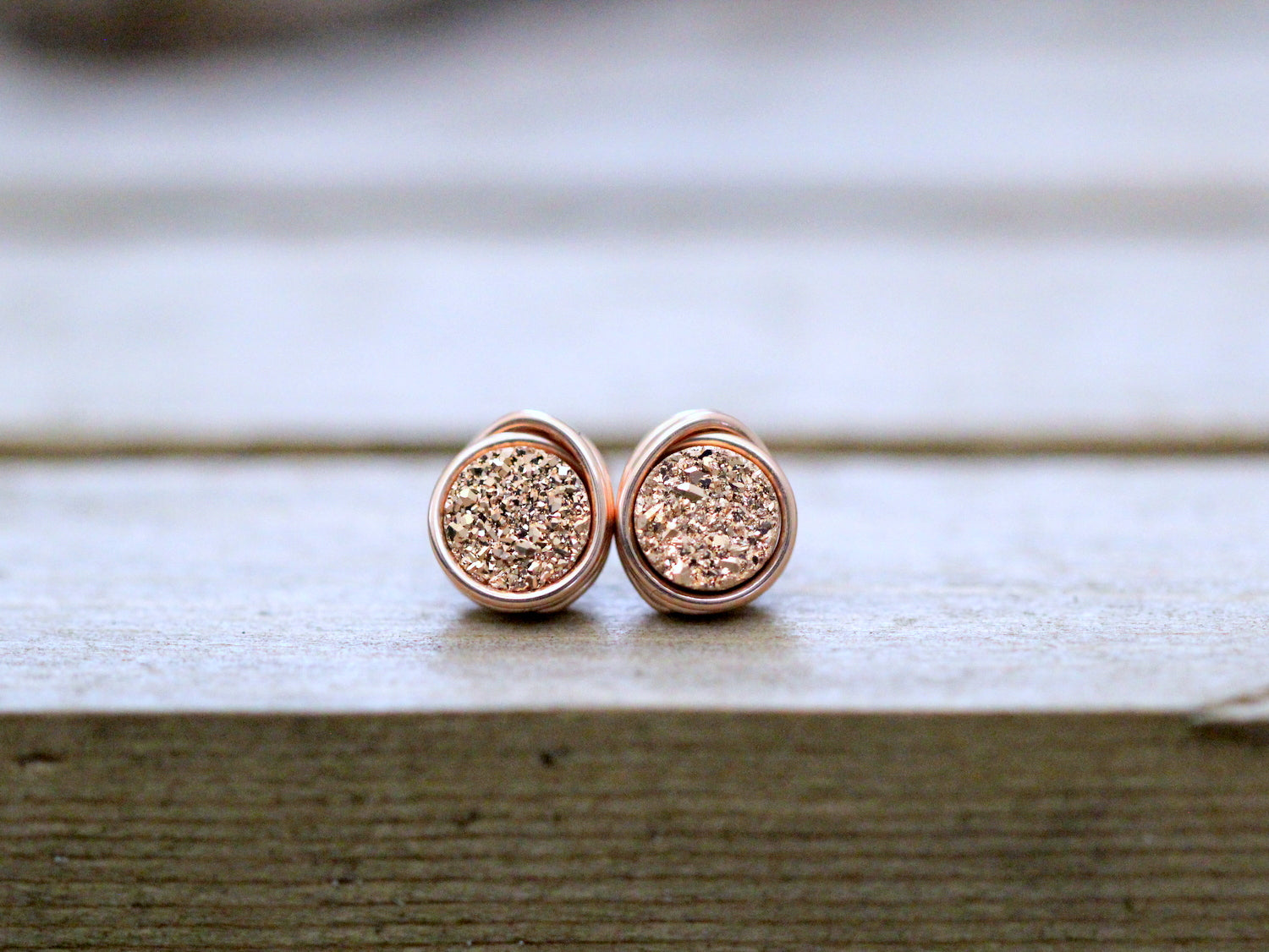 Micro Studs - Gilded Rose Gold
