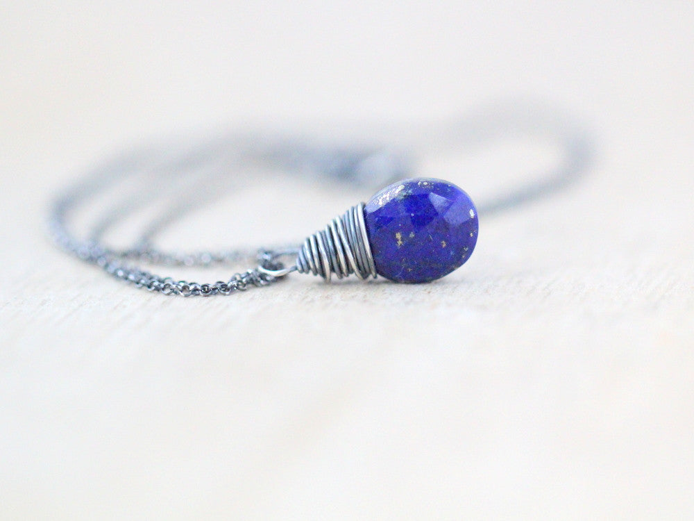 Lapis Lazuli Solitaire Necklace
