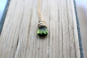 Peridot Necklace In 14K Gold Filled