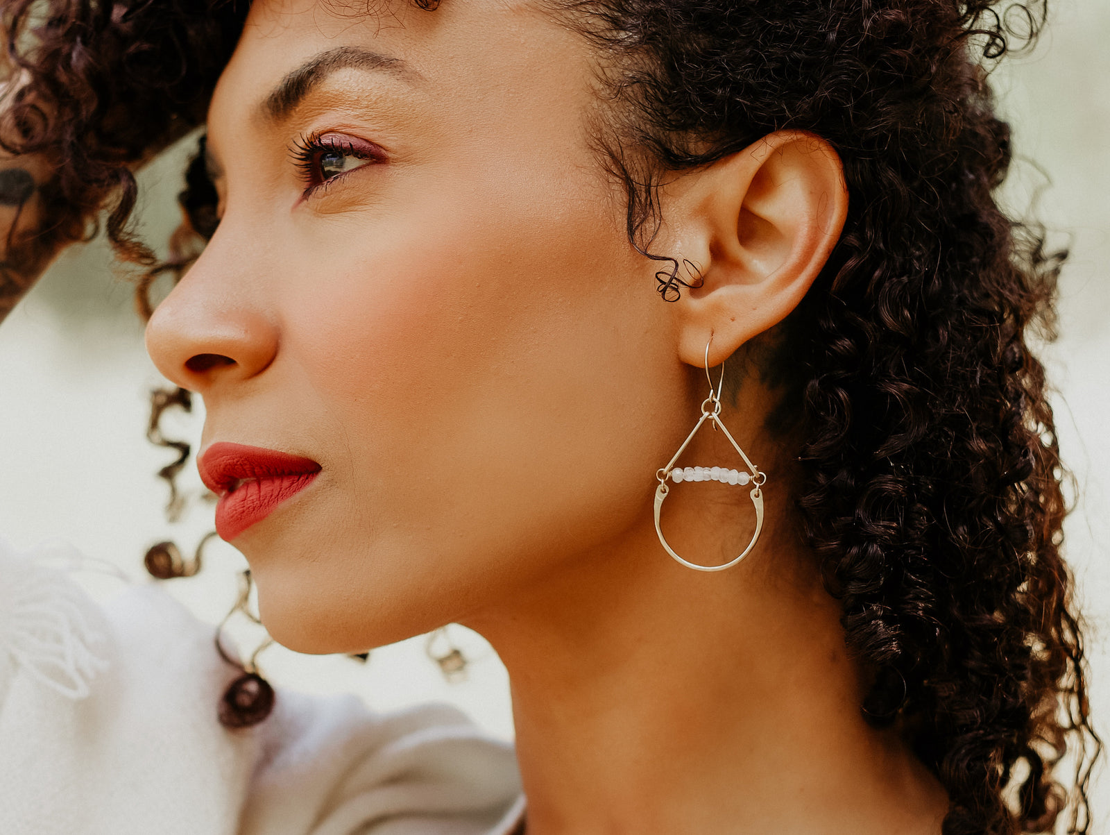 Sugarplum Earrings - Moonstone