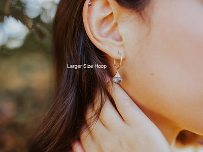 •DANGLE HUG• moss aquamarine + gold earrings