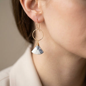 Bombay Earrings - Dendritic Opal