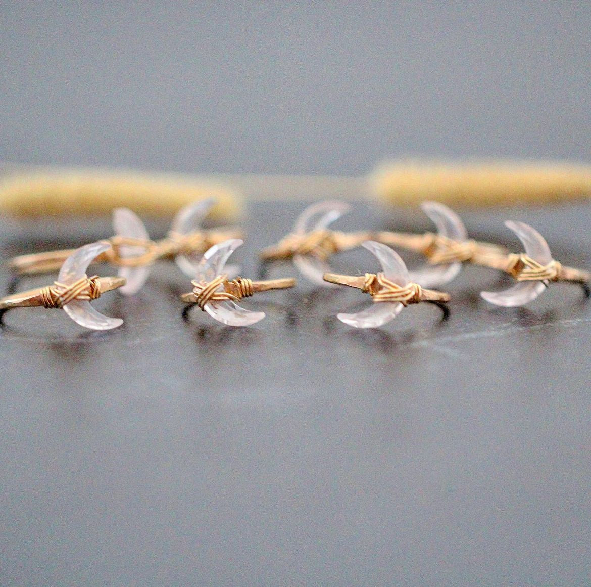 Moonbeam Ring - Rose Quartz