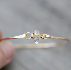 Herkimer Diamond Caged Bracelet