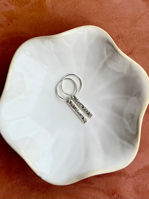 Blossom Bar Huggie Hoops