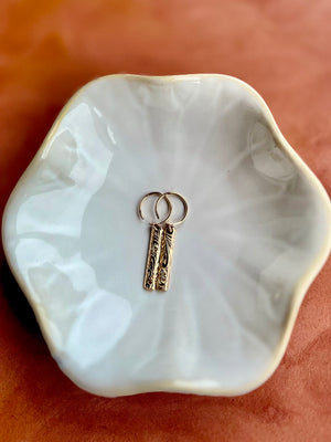 Blossom Bar Huggie Hoops