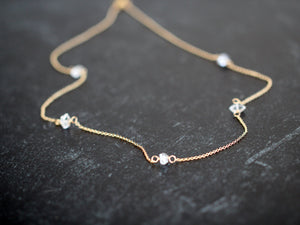 Herkimer Diamond Draped Necklace