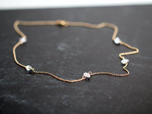 Herkimer Diamond Draped Necklace