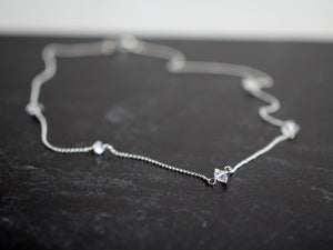 Herkimer Diamond Draped Necklace