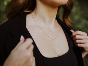 Herkimer Diamond Draped Necklace