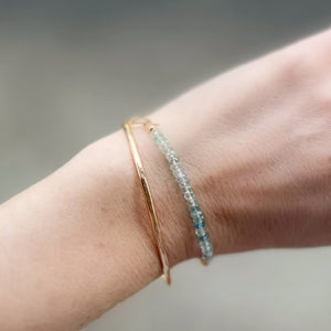 Cara Beaded Bracelet - Aquamarine