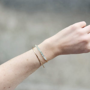 Cara Beaded Bracelet - Aquamarine