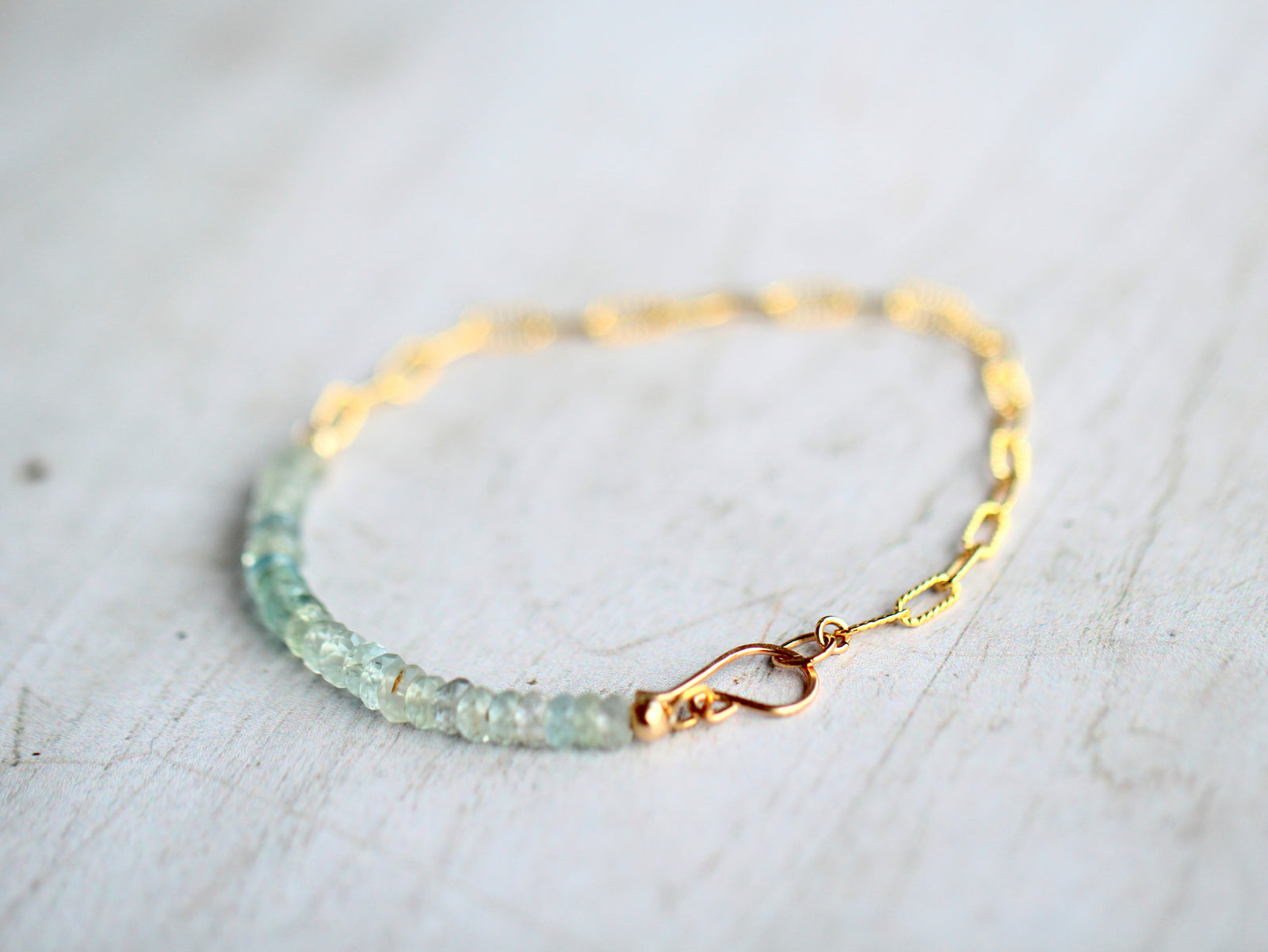 Cara Beaded Bracelet - Aquamarine
