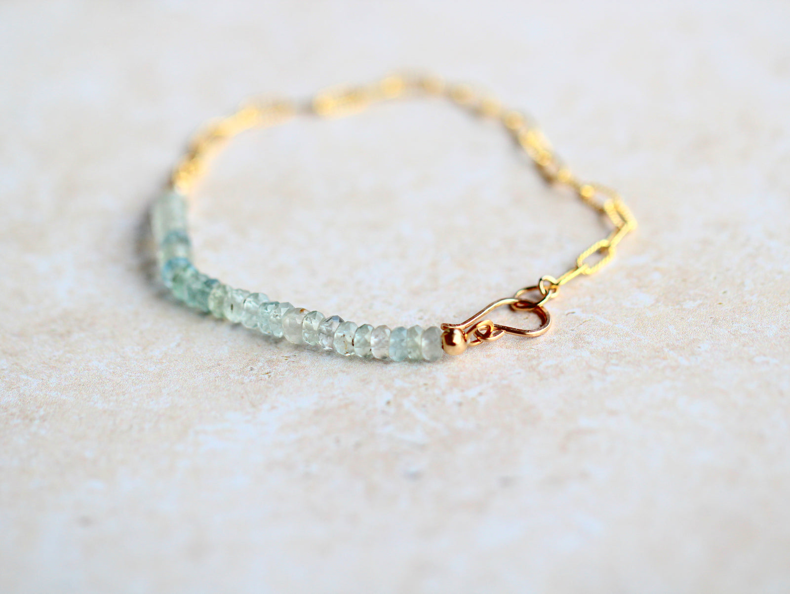 Cara Beaded Bracelet - Aquamarine