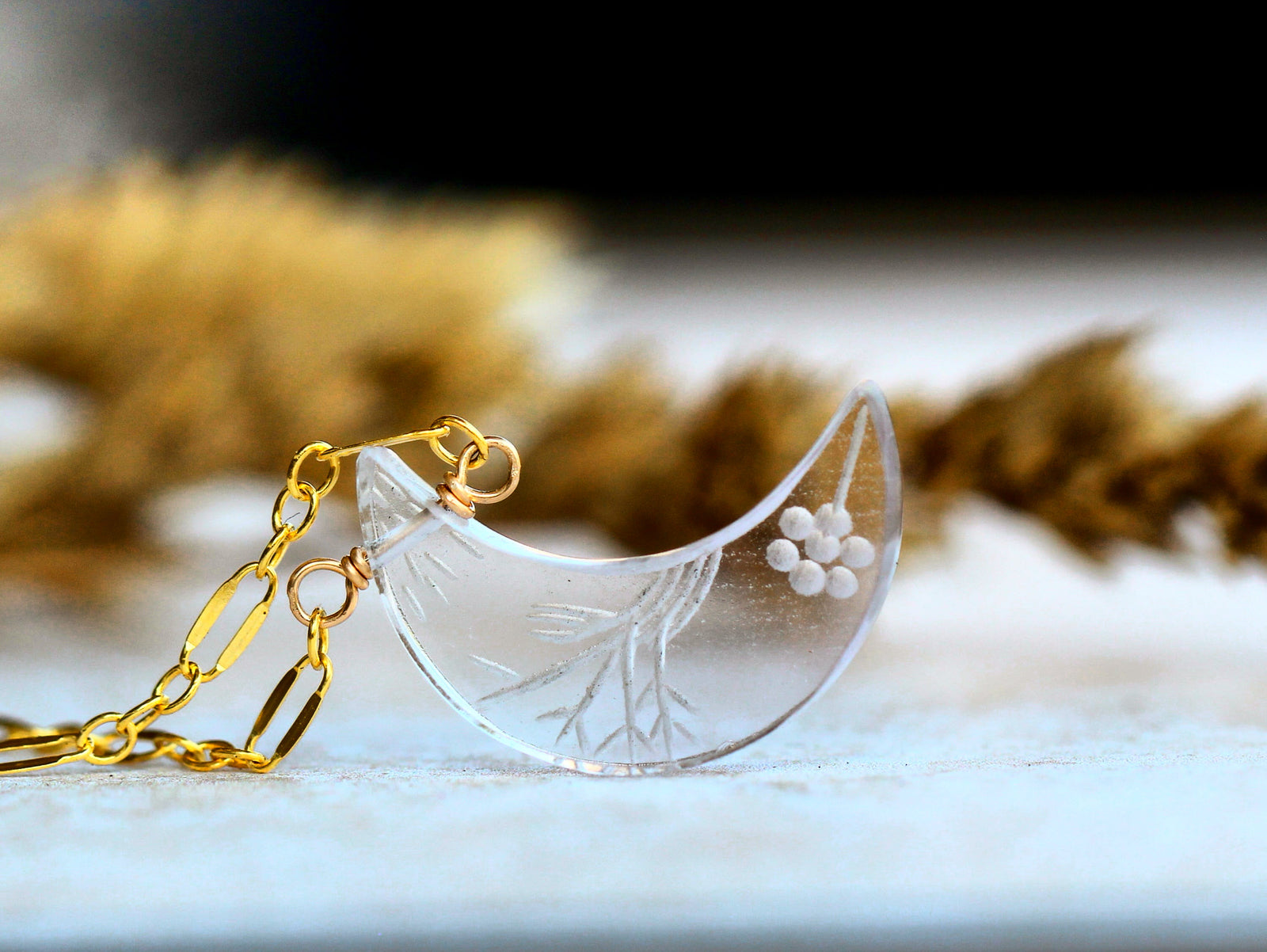 Moonflower Necklace - Rose Quartz