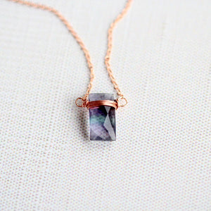 Fluorite Baguette Necklace