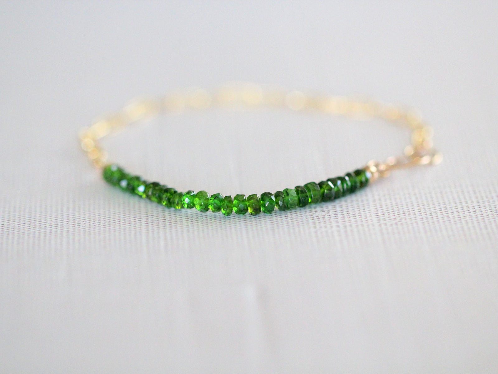 Cara Beaded Bracelet - Chrome Diopside