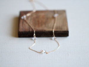 Herkimer Diamond Draped Necklace