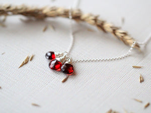 Garnet Trio Necklace