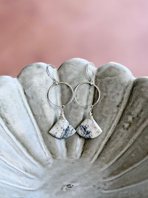 Bombay Earrings - Dendritic Opal