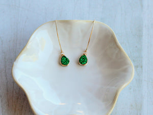 Linear Druzy Drops - Emerald City