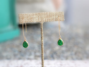Linear Druzy Drops - Emerald City