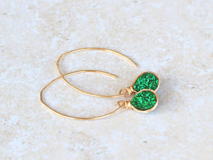 Linear Druzy Drops - Emerald City