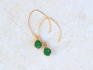 Linear Druzy Drops - Emerald City