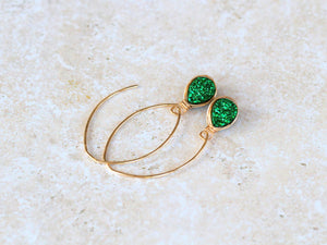 Linear Druzy Drops - Emerald City