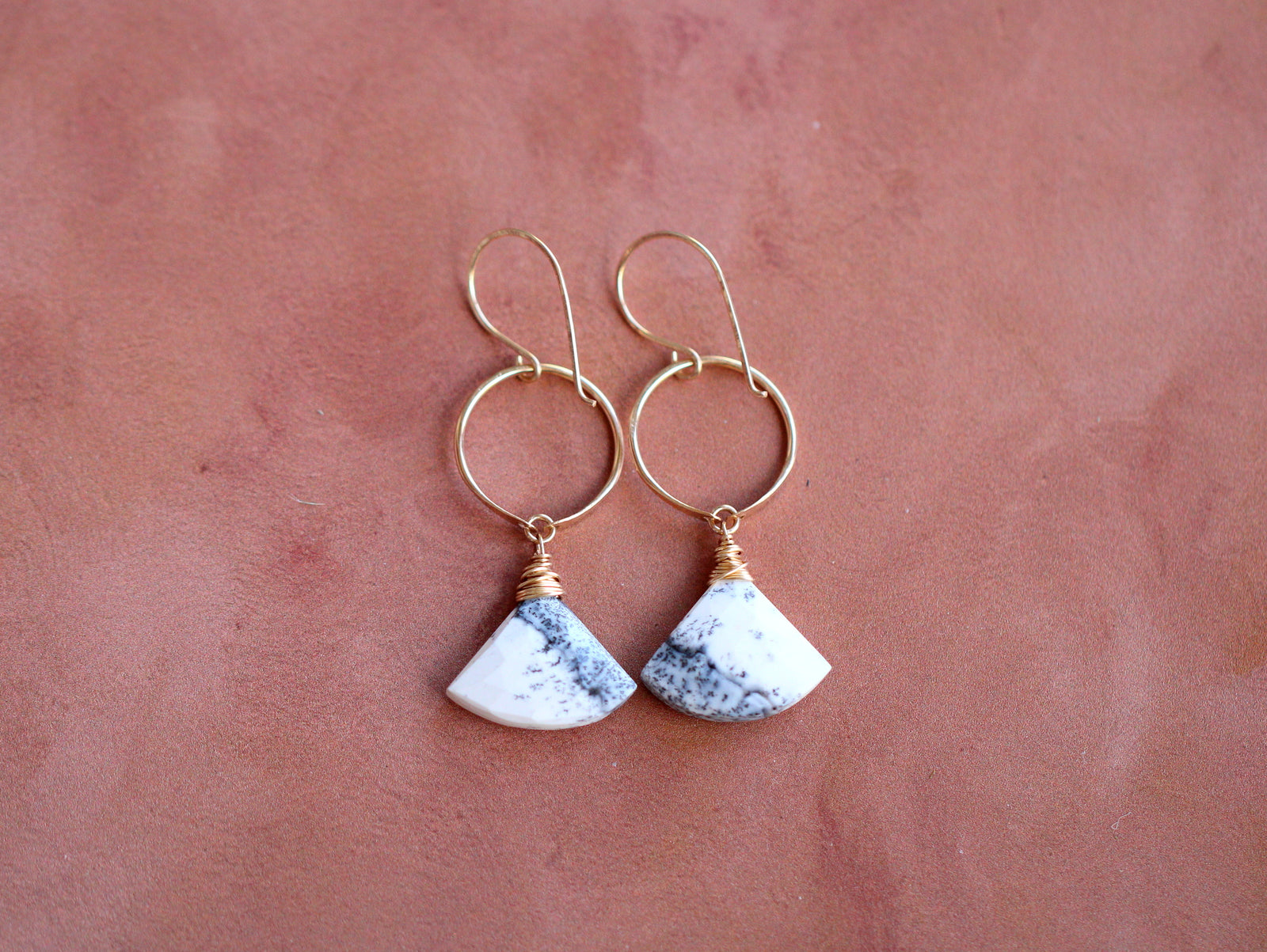 Bombay Earrings - Dendritic Opal