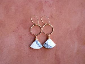 Bombay Earrings - Dendritic Opal