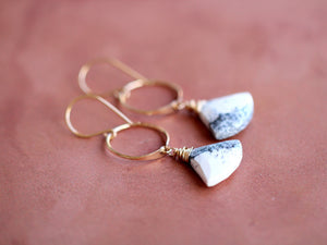 Bombay Earrings - Dendritic Opal