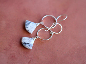 Bombay Earrings - Dendritic Opal