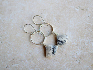 Bombay Earrings - Dendritic Opal