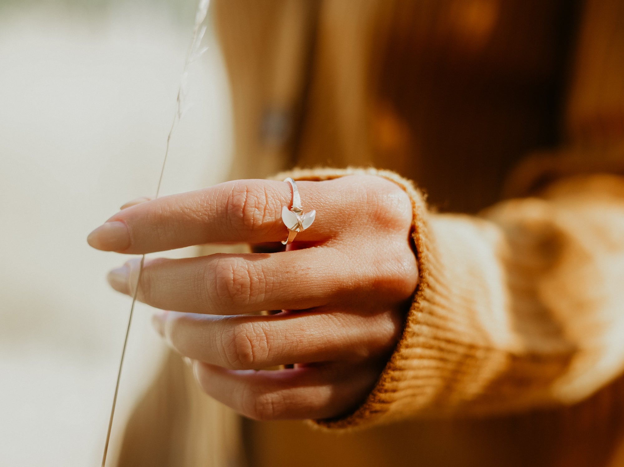 Mini Moonbeam Ring - Crystal Quartz