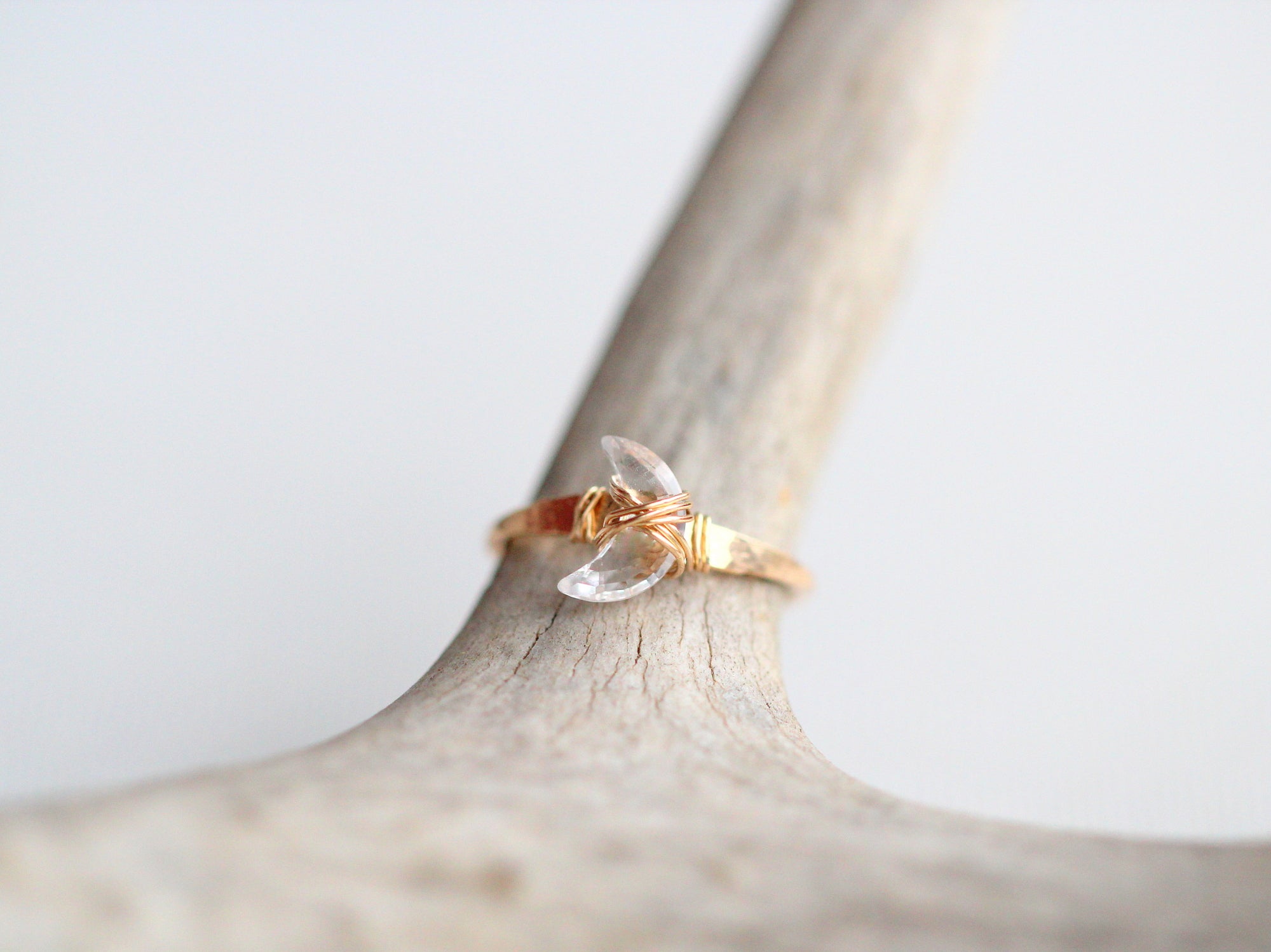 Mini Moonbeam Ring - Crystal Quartz