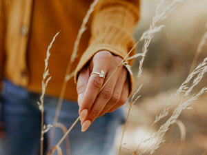 Mini Moonbeam Ring - Crystal Quartz