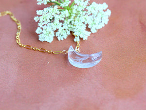 Moonflower Necklace - Rose Quartz