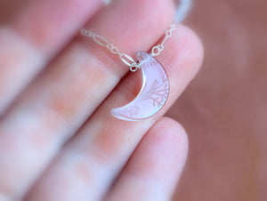 Moonflower Necklace - Rose Quartz