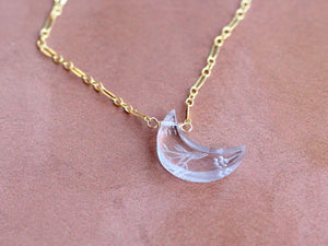 Moonflower Necklace - Rose Quartz