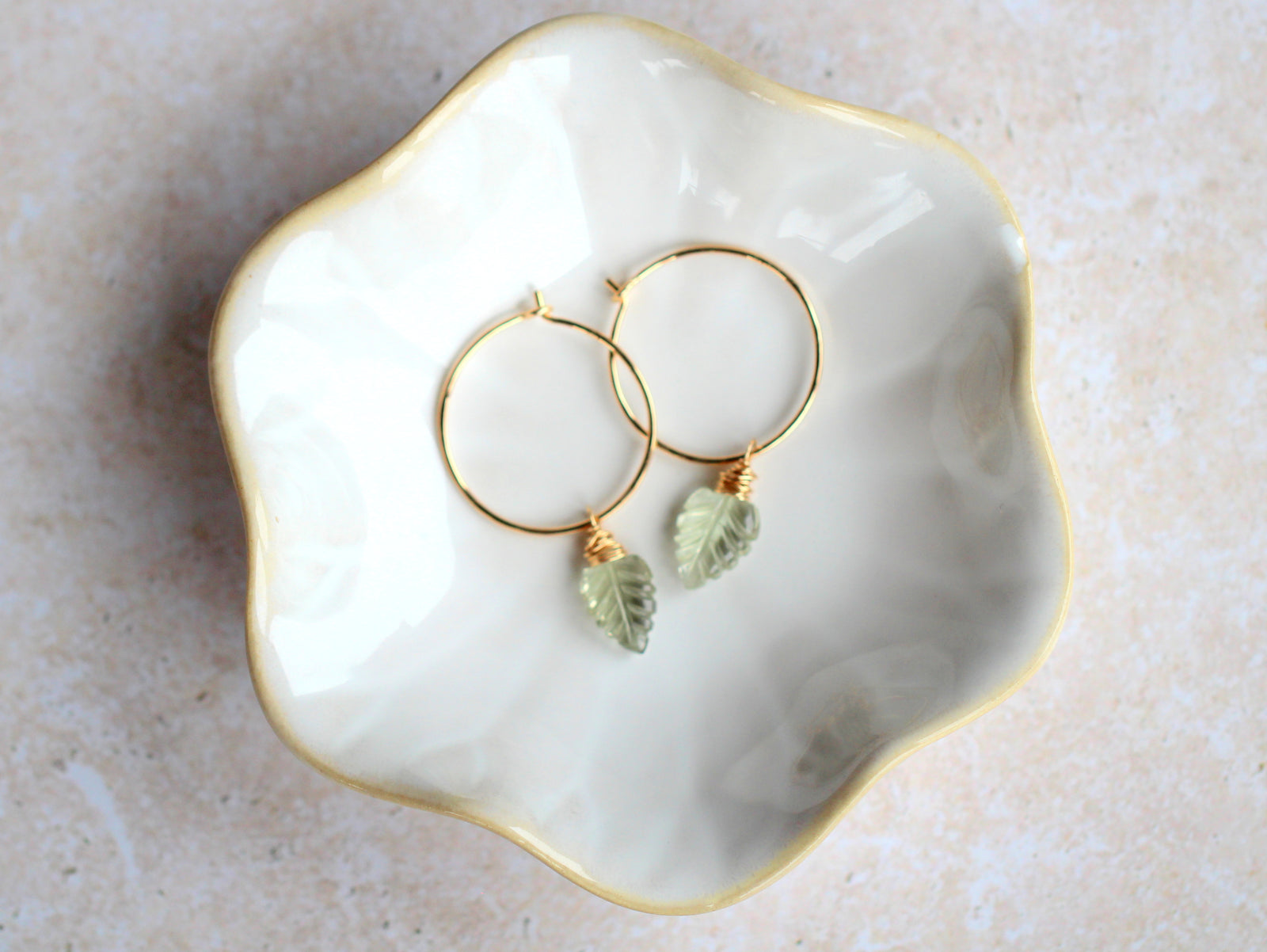 Palm Hoops - Prasiolite