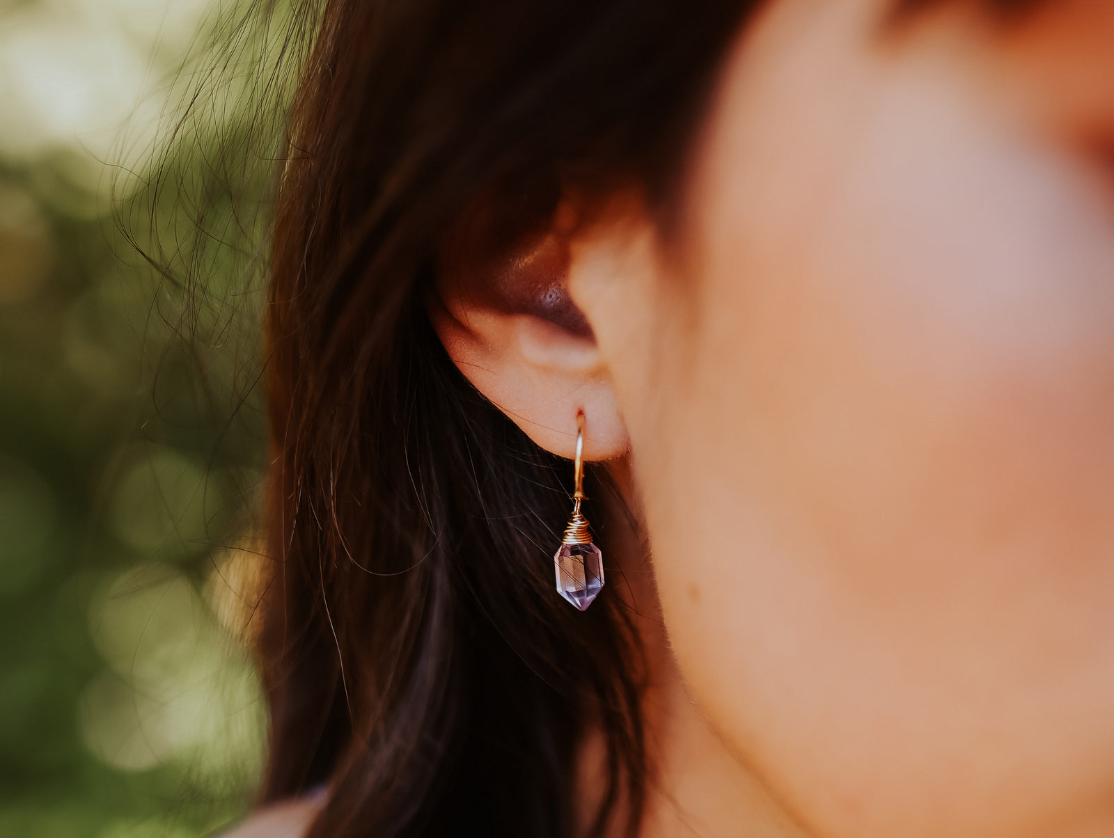 Pike Dangle Hugs - Pink Amethyst