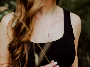 Pike Necklace - Pink Amethyst