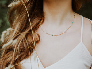 Scalloped Turquoise Choker - As Seen On Home Economics