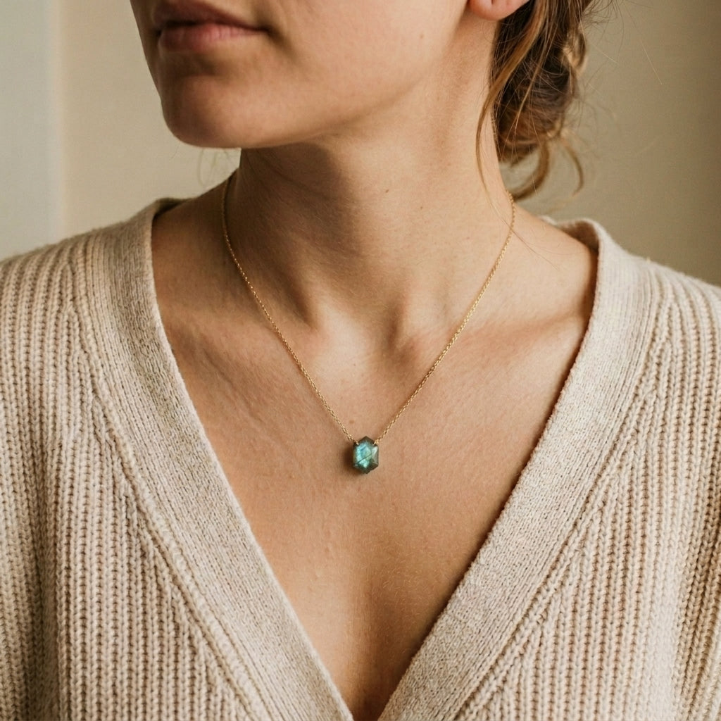 Prism Necklace - Labradorite - Saressa Designs®